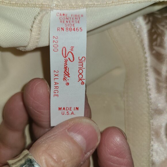 Vintage Slimlook Smoothie Girdle Shaper Brief SZ 2XL Model 2200 USA Light Beige - Picture 3 of 4